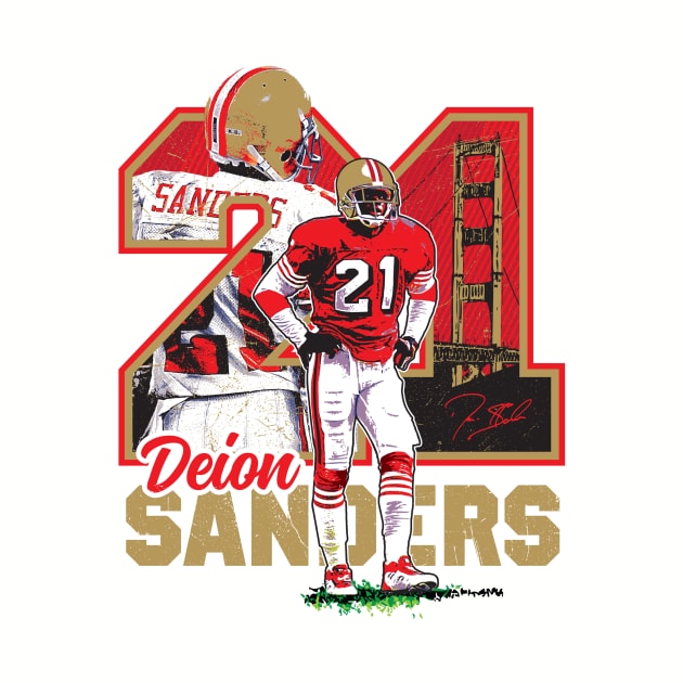 Deion Sanders Tee T-shirt by goderslim