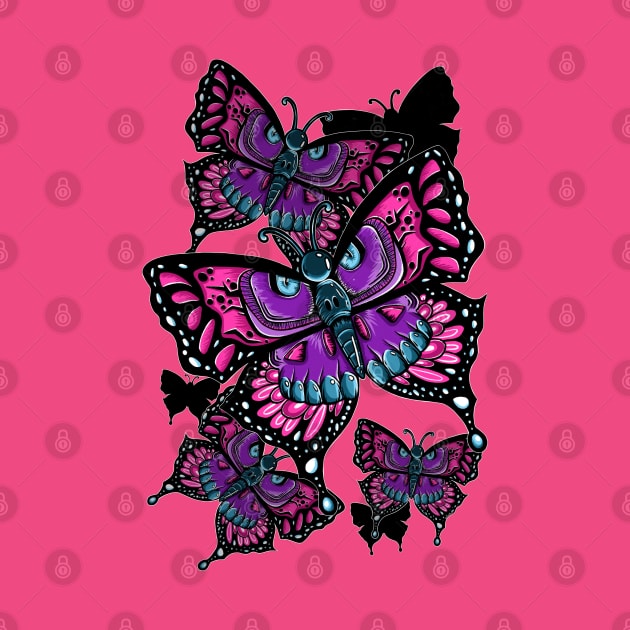 Butterfly Skulls by Desdymona