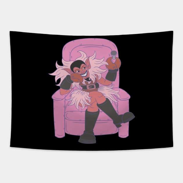 Drag queen devil Tapestry by Red_Vandal_Art