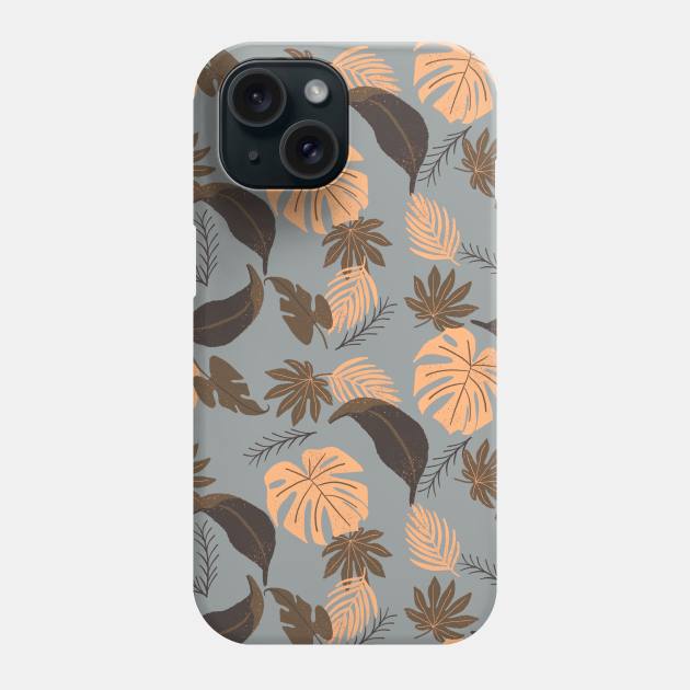 Tropical leaves pattern Phone Case by RosanneCreates