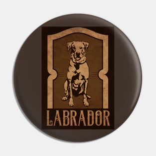 Chocolat Labrador Vintage Pin