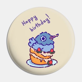 Happy birthday pigeon Pin