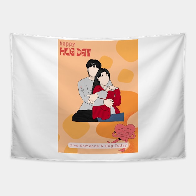 Castway Diva Hug Day Special Tapestry by ArtRaft Pro