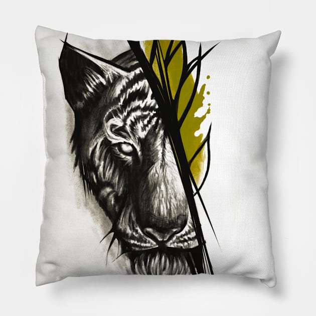 Tiger tattoo Pillow by TattooShirts