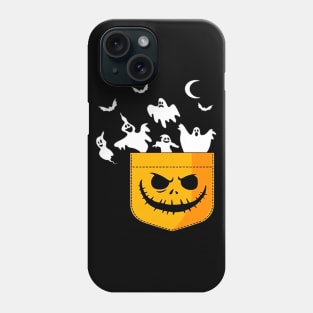 Halloween PockeTShirt Ghosts Peeking Phone Case