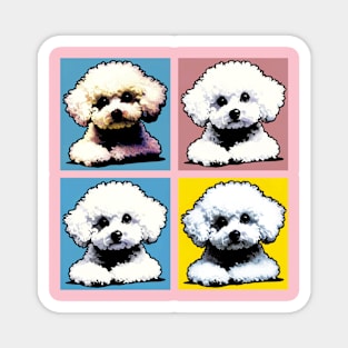 Pop Retro Bichon Frisé Art Painting - Cute Puppy Magnet