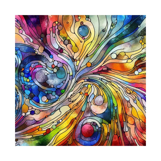 Psychedelic looking abstract illustration of stained glass by WelshDesigns