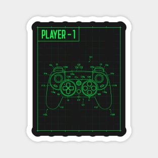 Player 1 Gaming Controller Magnet