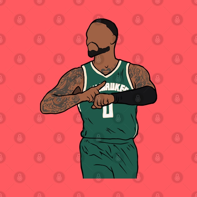 Damian Lillard Milwaukee Celebration by rattraptees