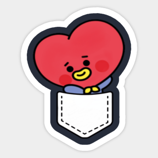 bt21 tata stickers teepublic bt21 tata stickers teepublic
