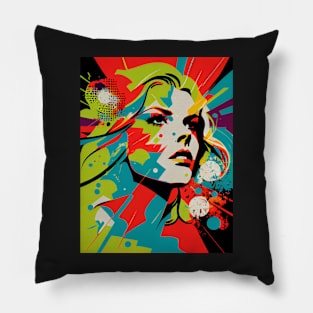 Modern woman in pop-art style Pillow