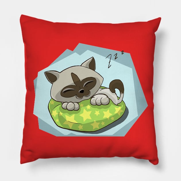 Dreaming Kitten Pillow by PatrioTEEism