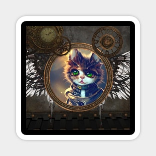 Sweet  little steampunk kitten Magnet