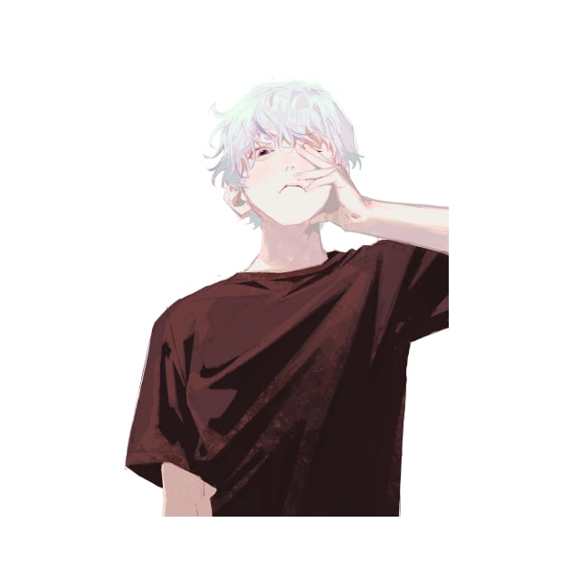 White-haired boy. by Garam Lee