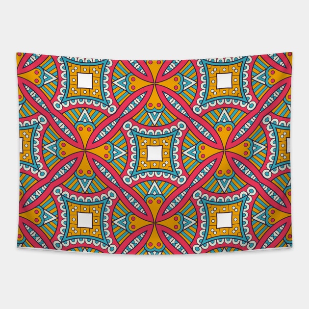 Ornamental floral mandala pattern #7 Tapestry by GreekTavern