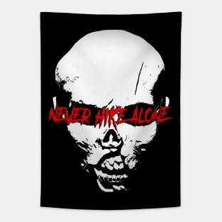 Never Hike Alone Ghost Tapestry