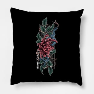 Japanese Flower Tattoo Pillow