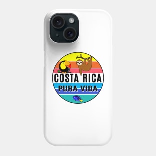 Costa Rica Tropical Pura Vida Beach Toucan Fish  Sloth Travel Vacation Phone Case