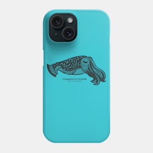 Cuttlefish with Common and Latin Names - light colors Phone Case