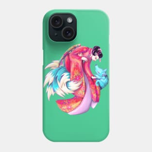 Maiko and her Kitsune friend Phone Case