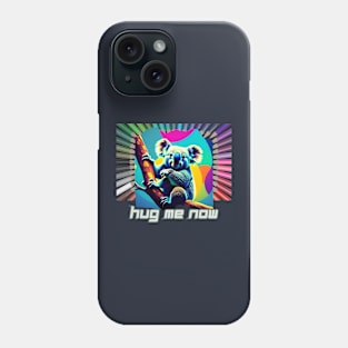 Hug me now (koala bear neon colors) Phone Case