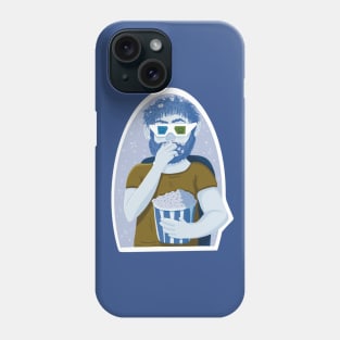 Film lover eating popcorn Phone Case