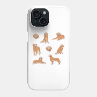 Golden Retriever pack illustration Phone Case