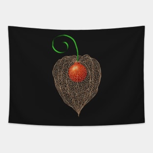 Delicate Chinese Lantern Fruit Art Tapestry