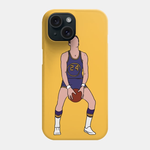 Rick Barry Free Throw Phone Case by rattraptees