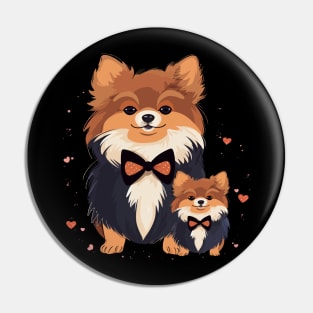 Pomeranian Fathers Day Pin