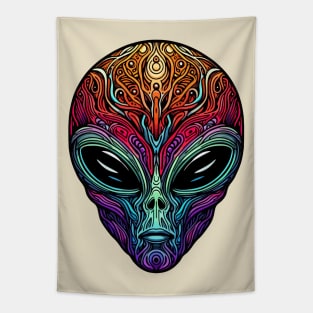 Neon Alien Vibes Tapestry