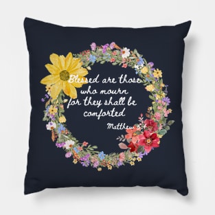 Beatitudes Matthew 5:4 Light Letters Pillow