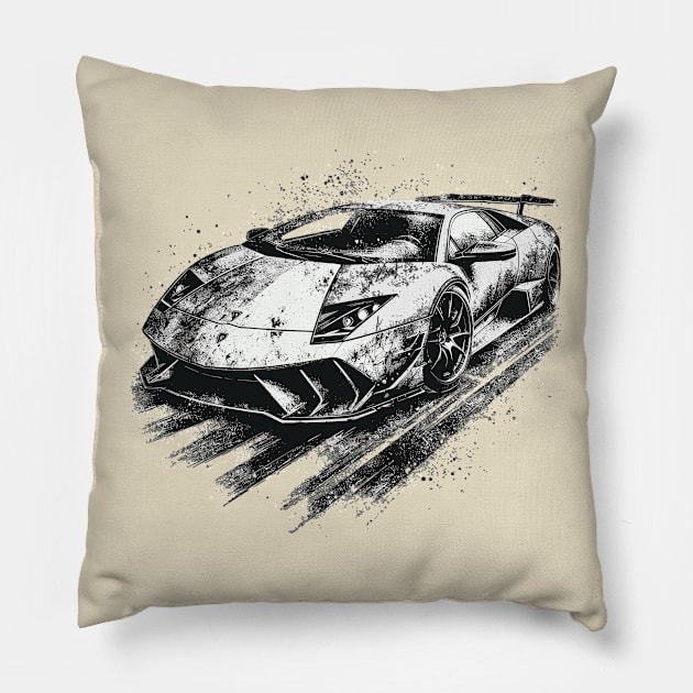 Lamborghini Murcielago Pillow by Vehicles-Art