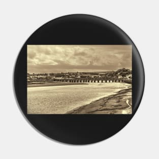 Bideford Long Bridge Devon Sepia Pin