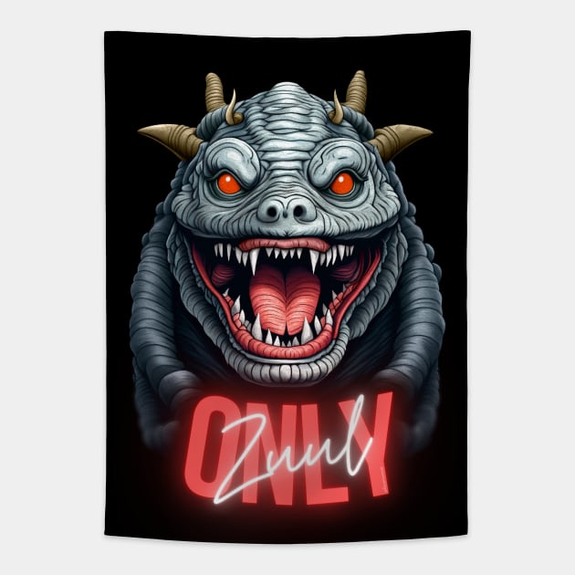 Ghostbusters Zuul Demon Terror Dog Tapestry by OrionLodubyal