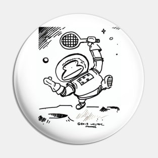 Space Ape Serves Tennis Ball Pin