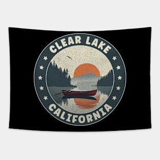 Clear Lake California Sunset Tapestry