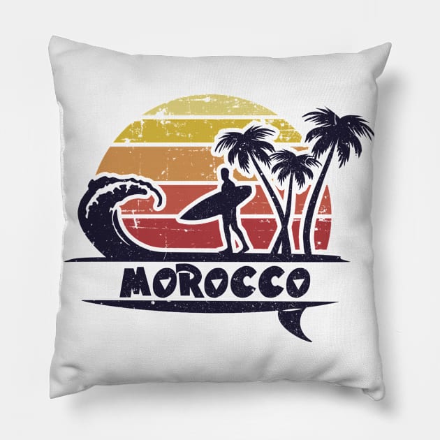 Morocco surf beach. Perfect present for mom mother dad father friend him or her Pillow by SerenityByAlex