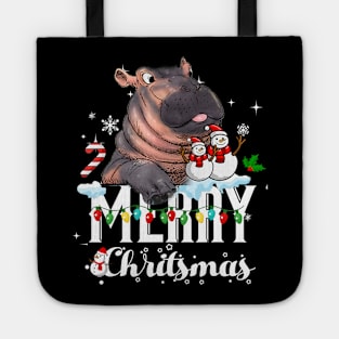 Funny Hippo Fiona Christmas Tote