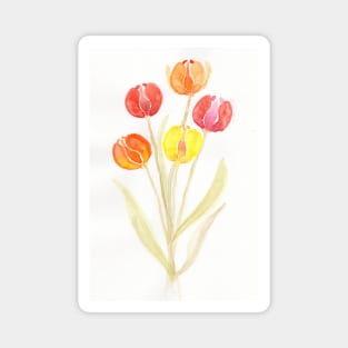 Watercolour Tulips Magnet