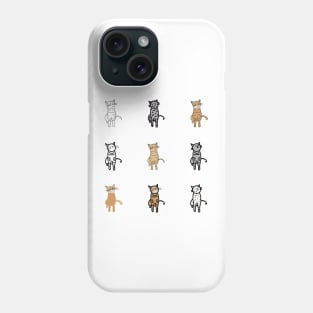 Cute Animals Sticker Pack Kitty Cat and Kittens Phone Case