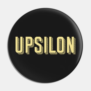Yellow Upsilon Sunshine Letter Pin