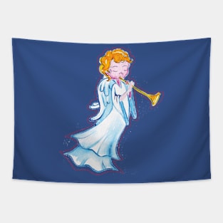 Christmas Angel in watercolor style Tapestry