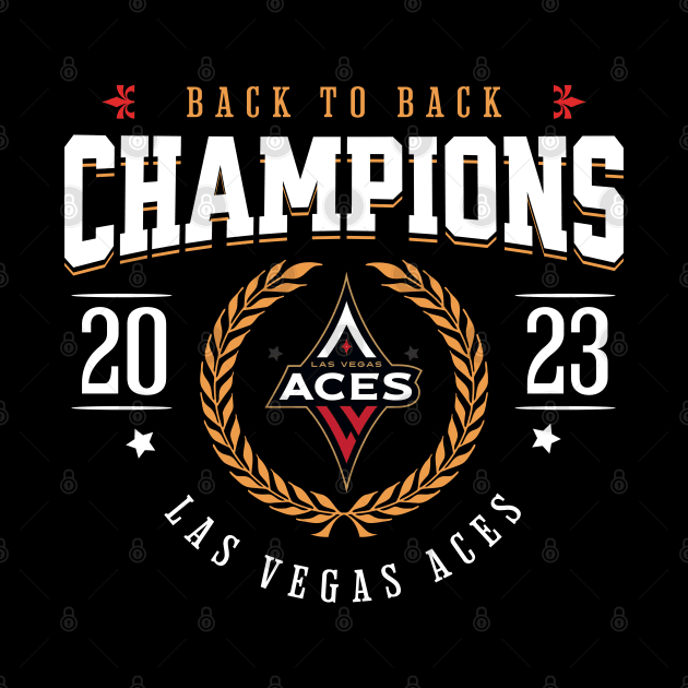 Las Vegas Aces WNBA Back to Back Champions 2023 by GasparArts