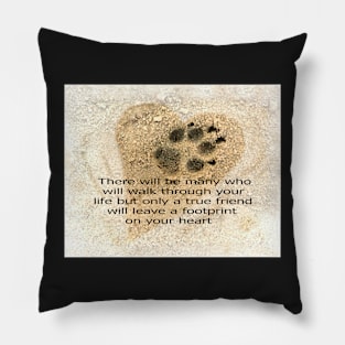 Dog Paw Print Pillow