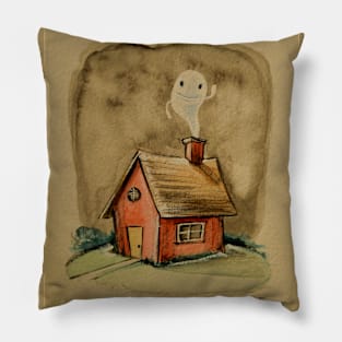 Haunted House Pillow