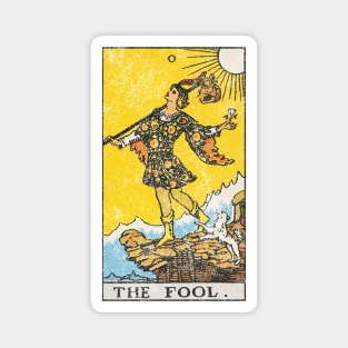 The Fool card (distressed) Magnet