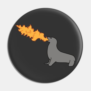 Flame Throwing Sea-Lion Pin