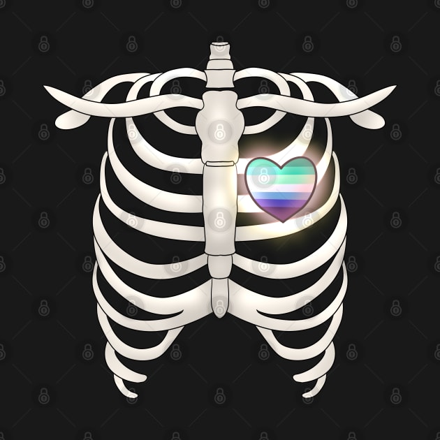 Ribcage With A Gay Heart by TheQueerPotato