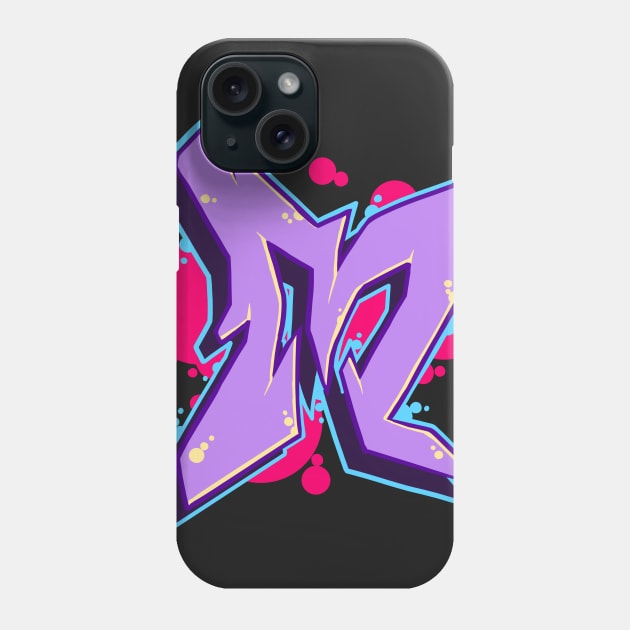 Letter M - Graffiti Street Art Style Phone Case by CreativeOpus